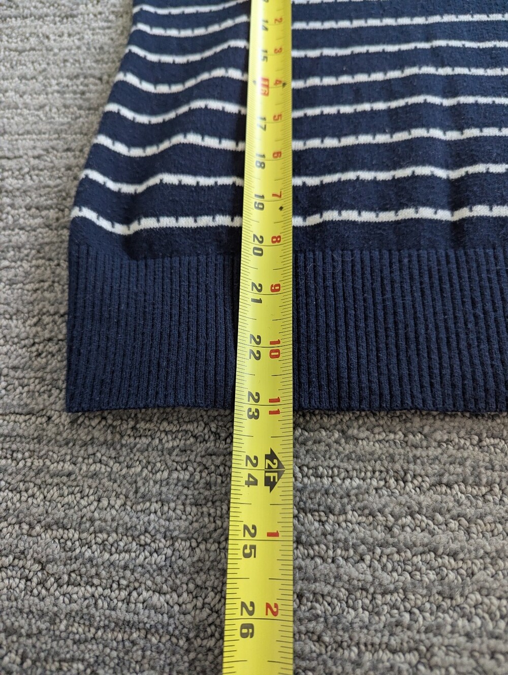 L.L. Bean Nordic Fair Isle Cotton Cashmere Navy Turtleneck Sweater - Picture 5 of 9